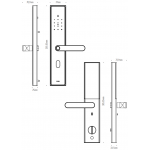 摩根 T50S 智能電子門鎖 (3D人臉、掌紋、指靜脈辨識) (黑色)